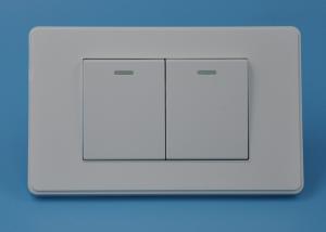 Wholesale High Grade 10 / 15 Amp 2 Gang 1 Way Switch Silver Point Contact 118 * 75mm from china suppliers