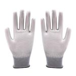 Slip Resistant Gardening Gloves 13 Gauge Polyester PU Coated Hand Gloves For