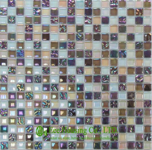 Mixed Color Glass Crystal Mosaic Tile for Residential,Wall &Floor Used Glass