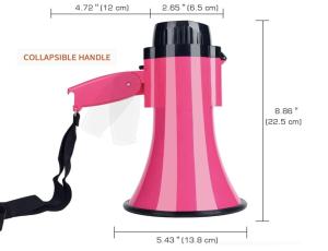 Wholesale Red 15w ABS Portable Siren Megaphone 8 Hours Horn Tweeter Battery Operated Bullhorn from china suppliers