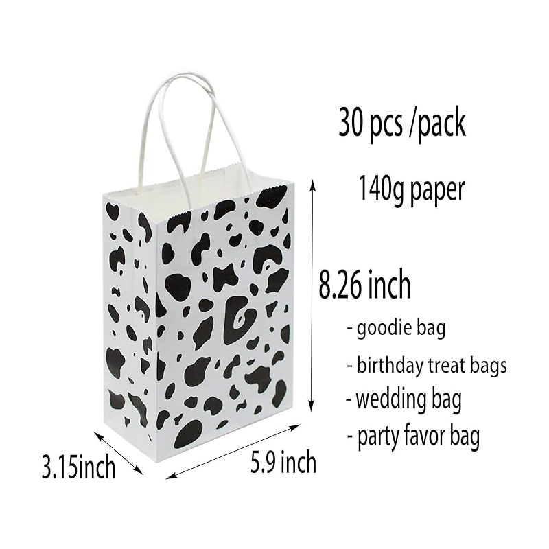 Kraft Paper Tote Bag Party Animal Print Leopard Print Gift Bag Factory Direct To The Mall Shopping Bag