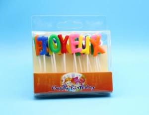 Wholesale 18pcs Random Colors Franch Happy Birthday Letter Candles SGS / ISO9001 from china suppliers