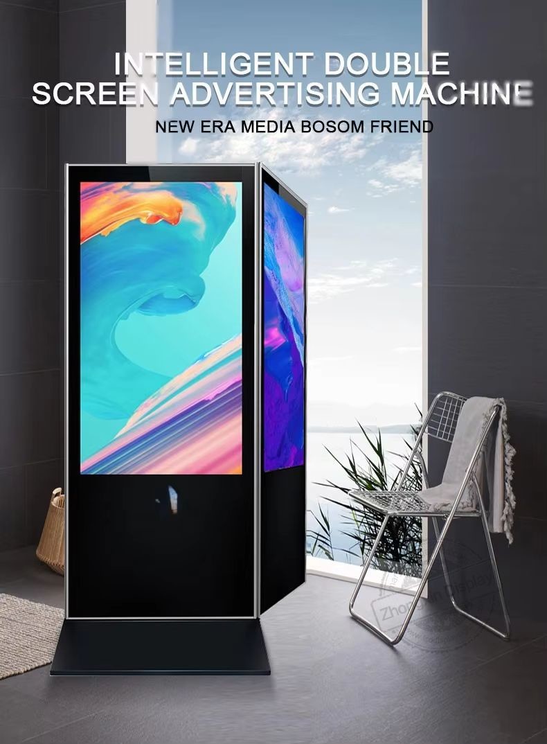 43 Inch Digital Signage Screen Indoor Advertising Player Double-Sided High-Definition Lcd Display Monitor Hd Video Player
