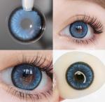CE0197 Non Prescription Colored Blue Eye Contact Lens 8.5mm 2 Tone 1 Year