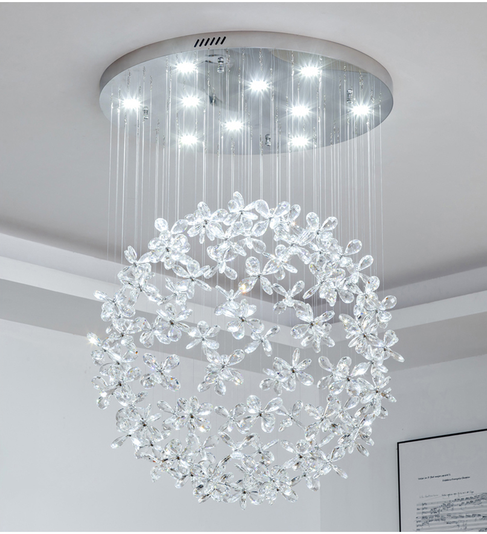 Modern Luxury Crystal Led Ceiling Chandelier For Living Room Large Butterfly Light hanging lamp（WH-NC-51）