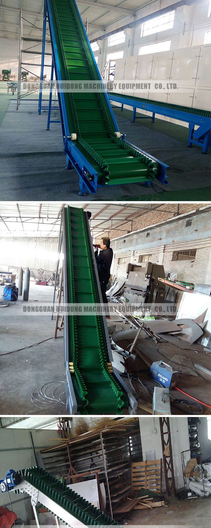Skirt Baffle Transmission Conveyor Belt Equipment Customized Belt Width
