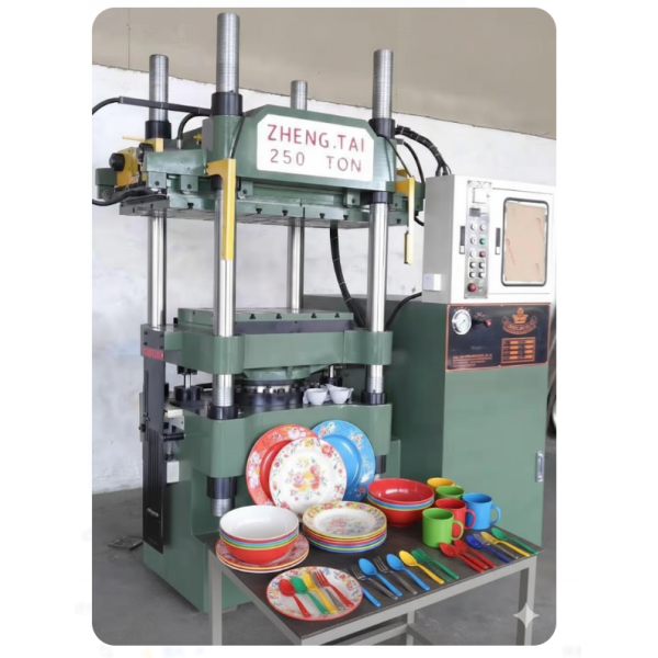 Automatic Hydraulic Melamine Press Machine PLC Control For Dinner Set Making