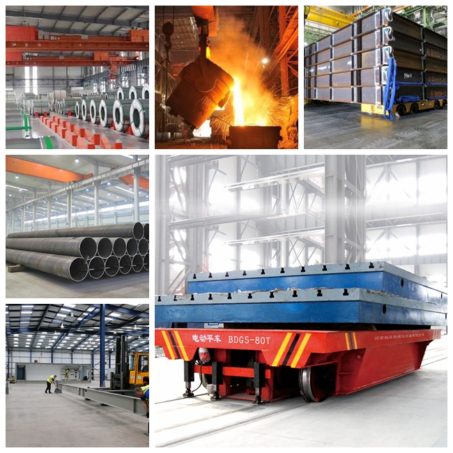 Bay to Bay Painting Room Transporter 50 Ton Rail Transfer Cart in Workshop