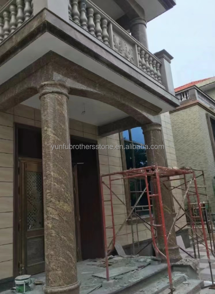 Polished California Gold Granite Cut-To-Size for Stairs and Door Frame in Modern Outdoor