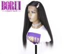 Natural Color Full Lace Human Wigs Brazilian Kinky Yaki Straight Soft Smooth