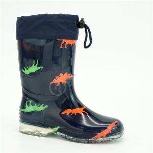Wholesale Glossy Leak Proof Kids Unisex PVC Rain Boots With Adjustable Tightening Band from china suppliers