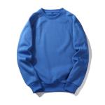 Oversized Blank Cotton Fleece Hoodies Sweatshirt No Pocket Round Neck