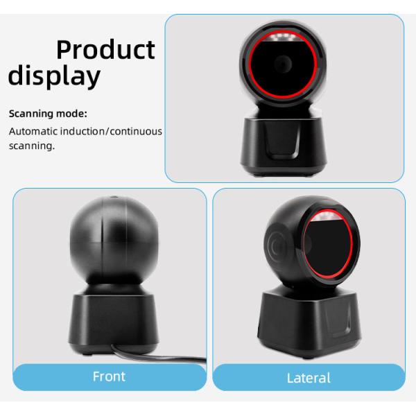 ABS PC Housing Material X7-600 2D Barcode USB QR Code Reader for Desktop Cashier System