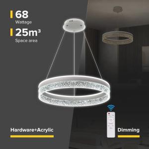 Wholesale Minimalist Design Indoor Living Room Circle Dinging Room Acrylic Chandelier Gold Led Ring Pendant Light from china suppliers