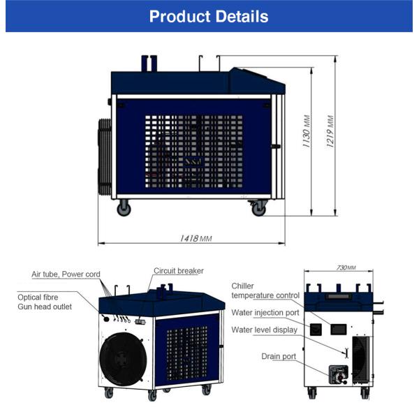 1064nm CW Laser Cleaning Machine Rust Removal 6000W Handheld Fiber Laser Cleaning Machine