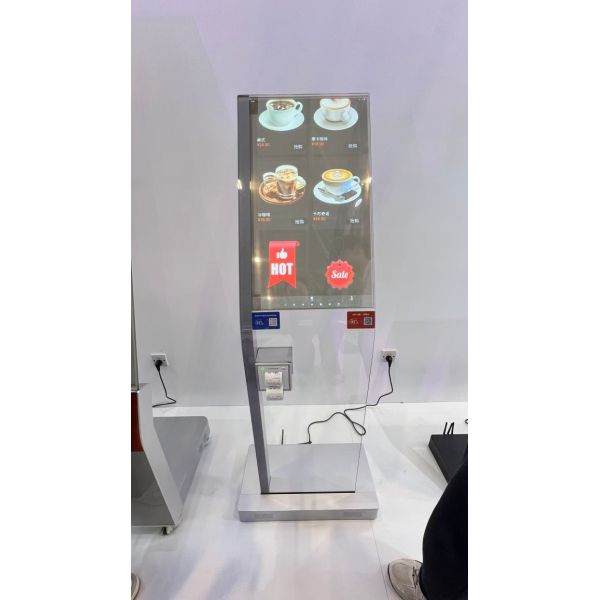 30 Inch Custom Floor-Standing Transparent OLED Display Unit for Supermarket and Exhibition Advertising