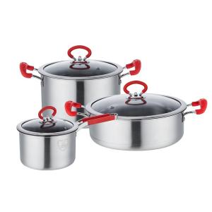Wholesale New Arrival Kitchen Cooking Pot Set Stainless Steel Soup Pot Set Cooking Cookware Set from china suppliers
