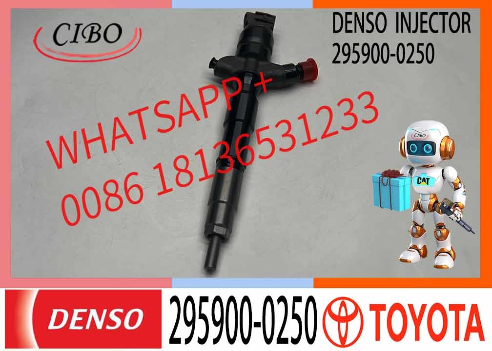 Diesel Fuel Common Rail Injector 23670-30440 23670-39435 295900-0200 295900-0250 For Toyota Hiace Dyna 1KD-FTV