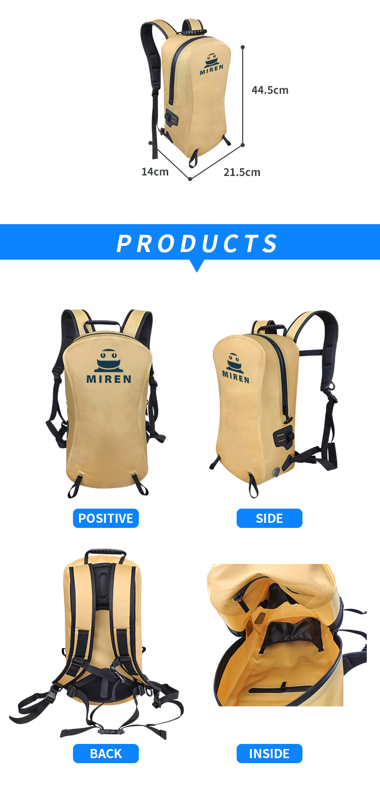13L Waterproof Mountaineering Backpack Leakproof For Outdoor Fishing