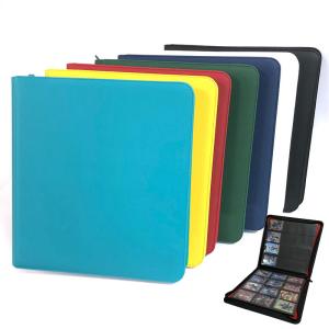 Wholesale High End Pu Leather Zipper Trading Card Binder 12 Pocket 20 Pages 480 Cards from china suppliers