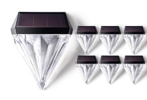 Wholesale Diamond Figurine Solar Powered Deck Step Lights 3200K warm white Outdoor Garden Decorative from china suppliers