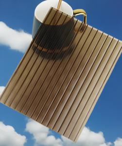Wholesale Factory price 6mm 4*8feet Bronze Polycarbonate Hollow Sheet with B1 Fire Rating from china suppliers