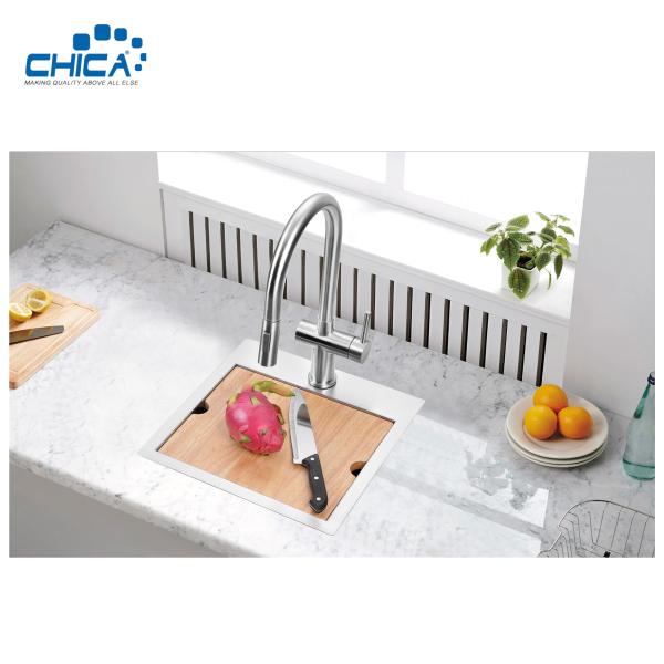 SUS304 stainless steel single bowl sink commercial topmount handmade house