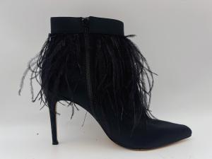 Wholesale Black Women'S Genuine Leather Boots , Stiletto Heel Pointed Toe Ankle Boots from china suppliers