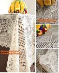 Hand Crochet table clothing - table cover - white, wedding and banquet, blanket,