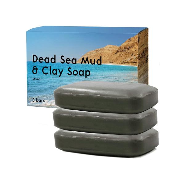 Private Label Dead Sea Mud Clay Natural Bar Soap Face Body Cleanser Acne Eczema