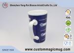 Eco-friendly Large V Shaped Mug 12oz , Ceramic Porcelain Tea Mugs