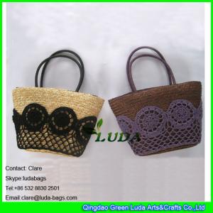 Wholesale LUDA discount handbags crochet lace wheat straw tote bags from china suppliers