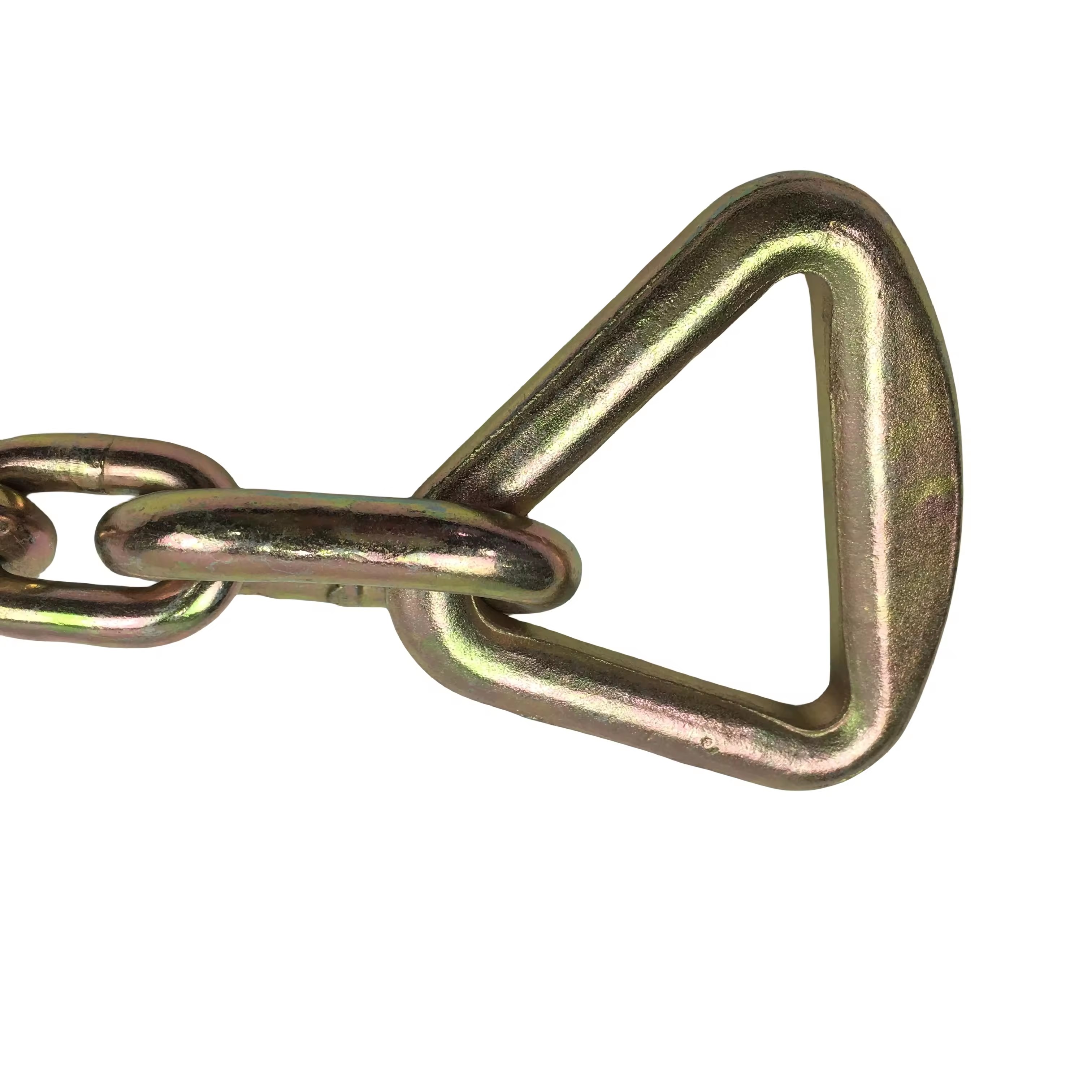 Load Lifting G70 2" 3/8" 10000 Lbs Chain With Delta Ring And Grab Hook Test Load 48kN