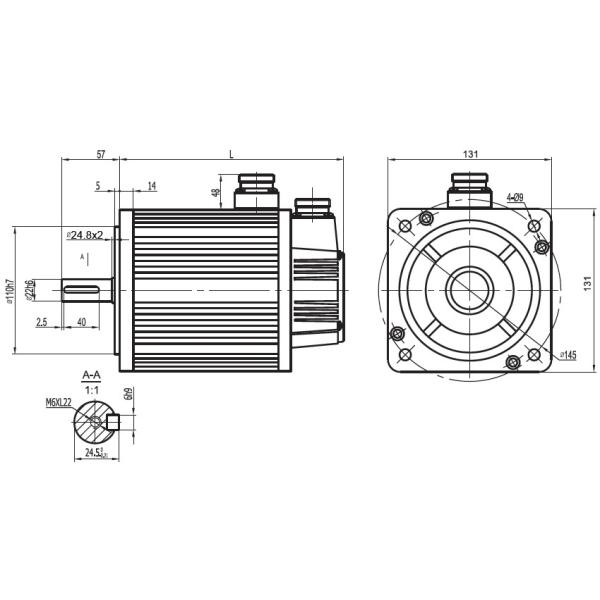 1.5KW AC servo motor 130ST-M06025 2500RPM 6Nm