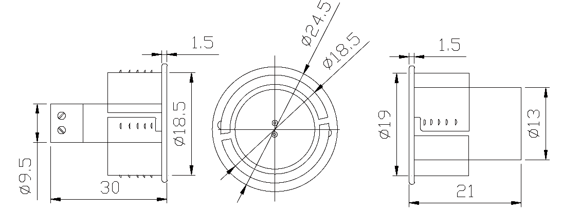 Recessed door switch sensor in gap of 20-30MM Ideal for wooden door or window