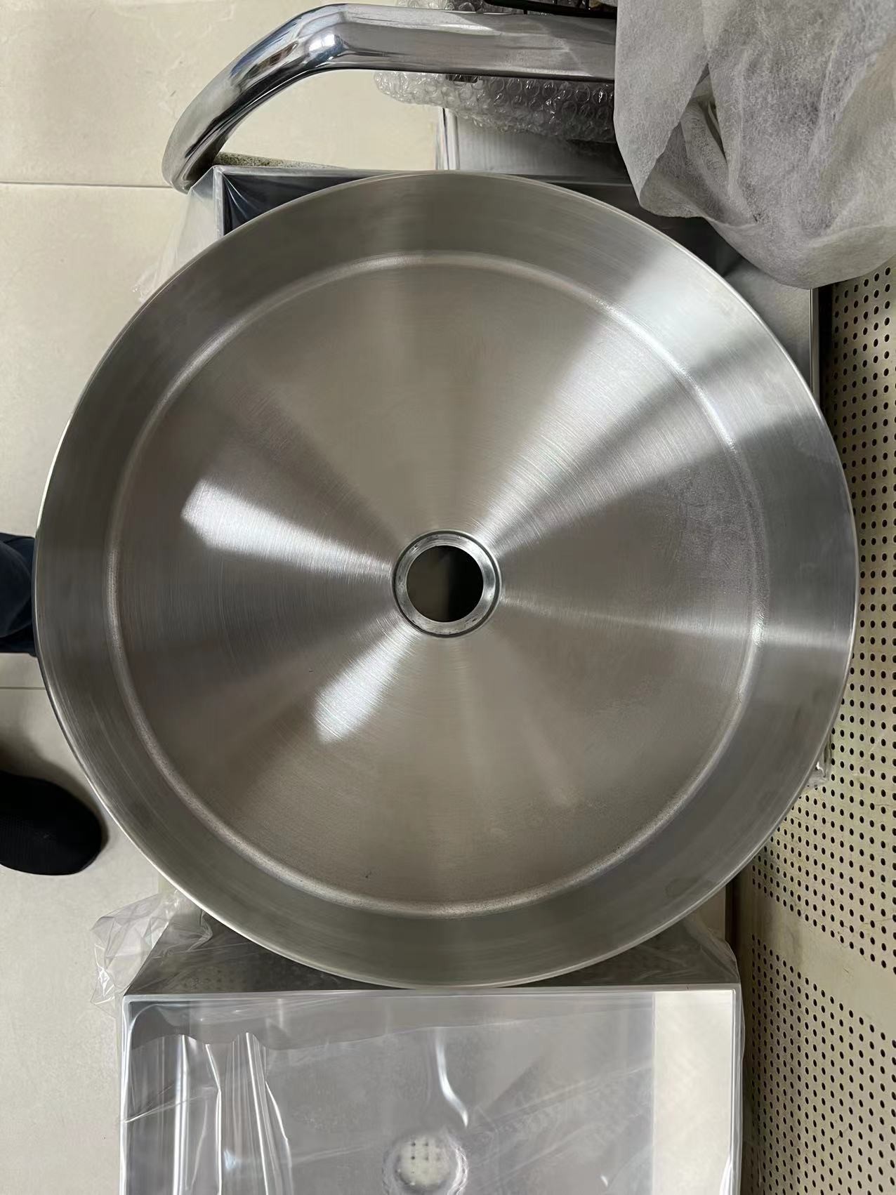 49cm Round Basin Undermount Stainless Steel Kitchen Sink Brushed Home Bar Sink