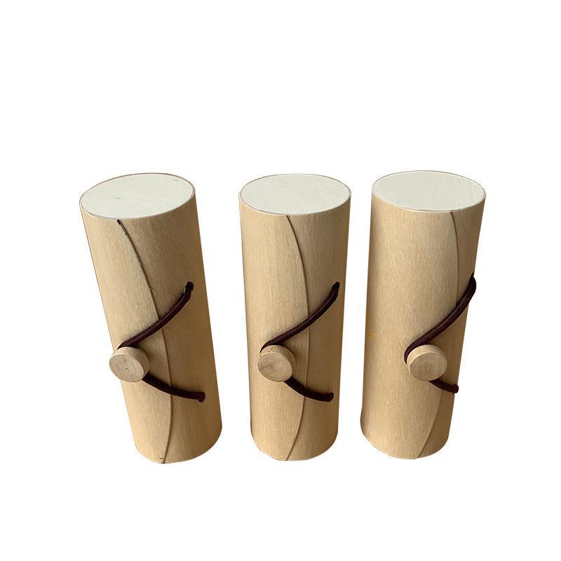 Round Wood Cylinder Box Custom Shape Birch Veneer Gift Packing Box
