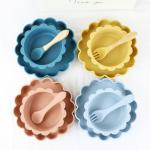 Personalized Suction Silicone Bowl Set Waterproof Non Toxic BPA Free Material