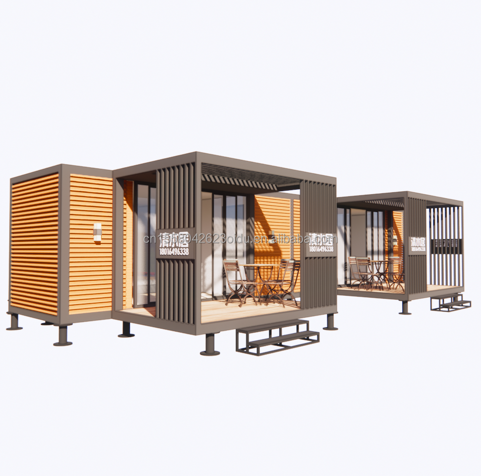 Modern Design 20ft or 40ft Double Storey Container House with Four Bedrooms for Prefabricated Villas or Combination Office
