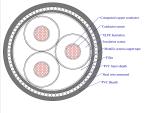 12/20kV copper aluminium xlpe armored cable 3x185mm2