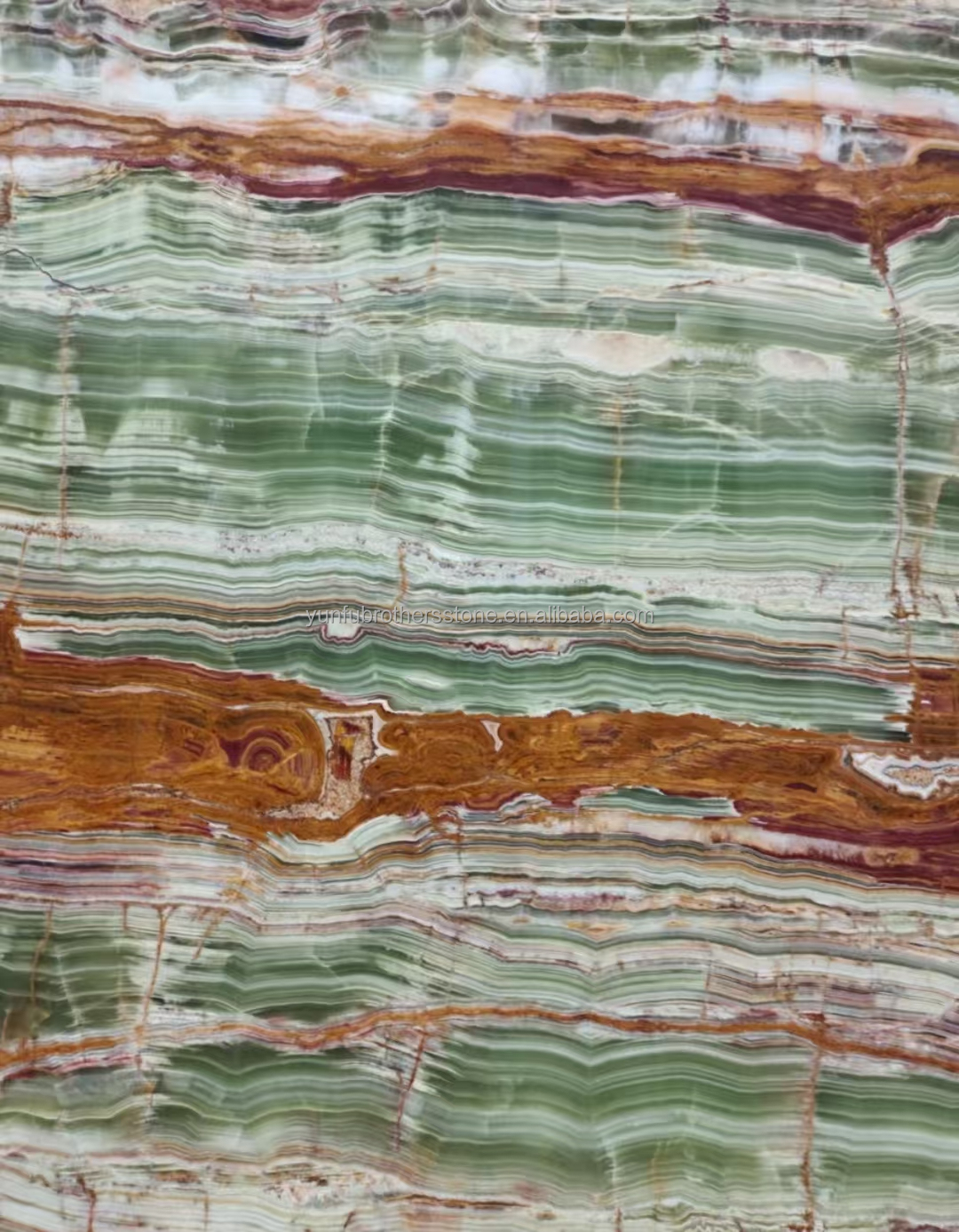 Polished Surface Finishing Pakistan Bamboo Onyx Marble Slabs for Table Modern Design Style