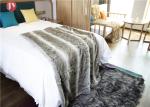 Exotic Faux Chinchilla Throw Blanket , Chinchilla Faux Fur Throw Blanket