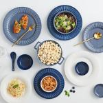 China Wholesale Luxury Porcelain Dinner Set Gold Ceramic Tableware Stoneware