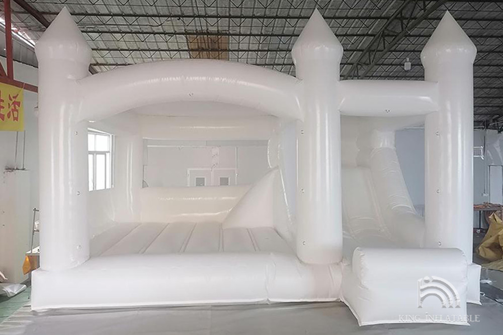 White Inflatable Bouncer Adult Wedding Party Bouncing Castle Kids Bounce Jump House Combo With Slide