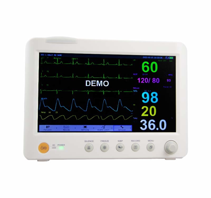 Support Multi Language 10 Inch Vital Sign Monitoring System Portable Patient Monitor