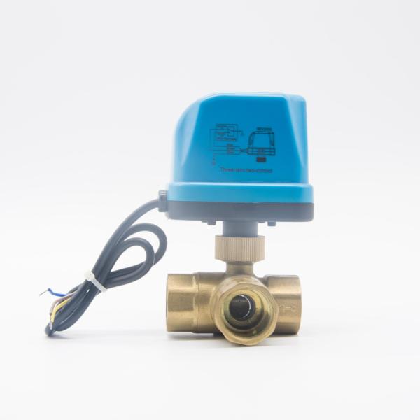 Compact 3 Way Motorized Valve , Dn15 High Precision Electric Ball Valve
