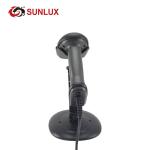 Black Auto Sense Hand Free Wired Laser Barcode Scanner with Stand