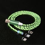 Luminous Flowing LED Magnetic Charging Cable Strong Connector 360 Degree