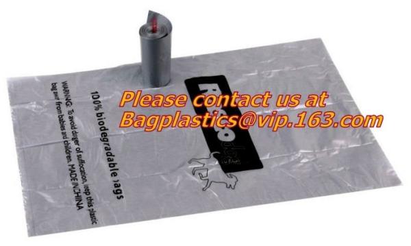 Dog Waste Bags with Dispenser, Disposable Recycling Colorful Custom Bio Eco