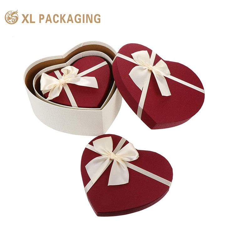 Wholesale Valentine'S Day Heart Shape Box Chocolate Box Packaging Luxury Chocolate Gift Packaging Rose Flower Gift Paper Boxes